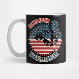 Welder American Flag USA Patriotic Welder Gift Mug